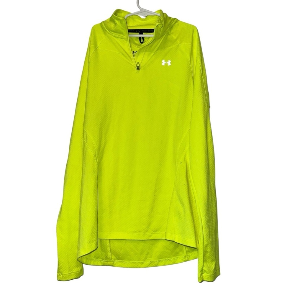 Under Armour women’s Neon Yellow Pullover sz small 1/4 zip